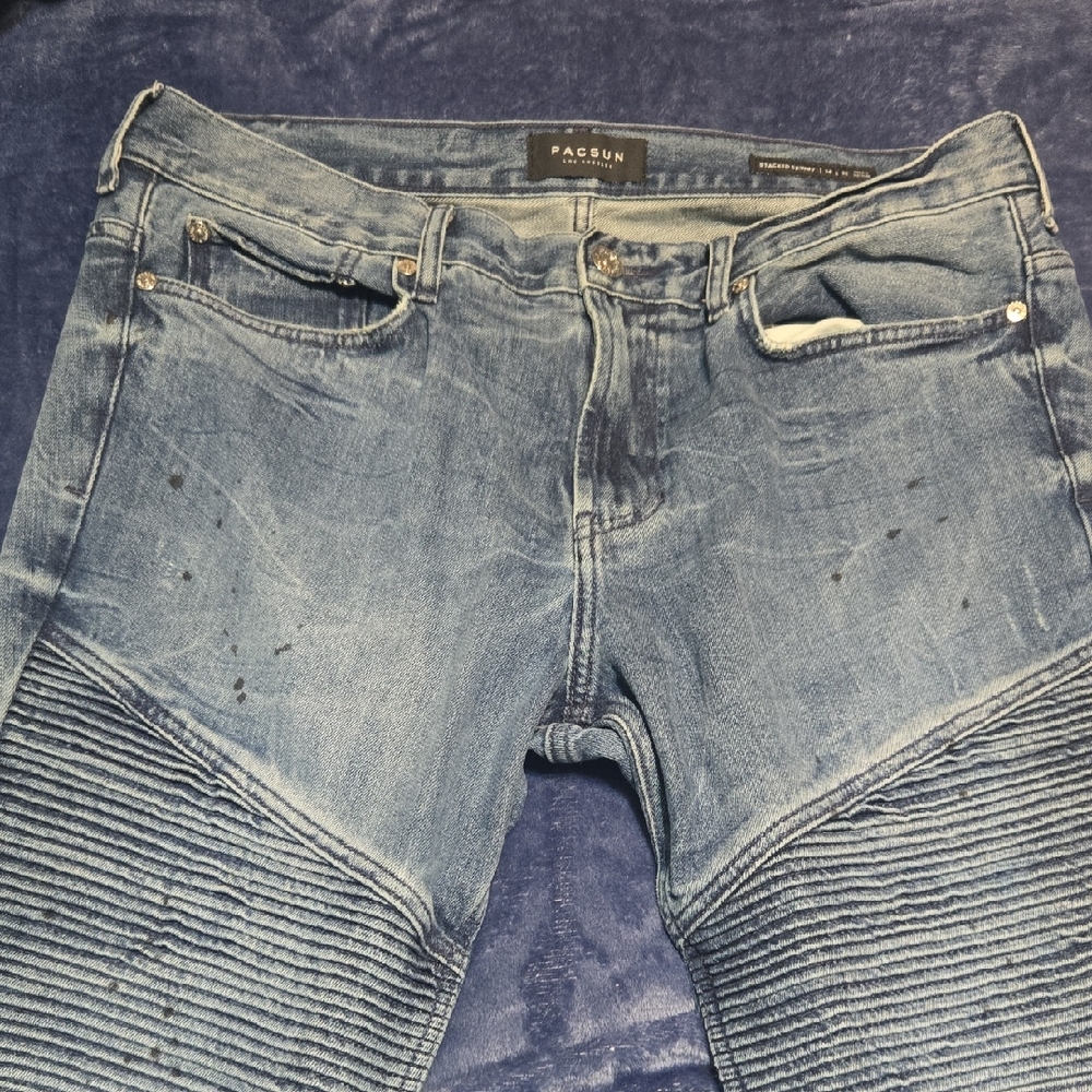 PacSun Distressed Blue Skinny Jeans